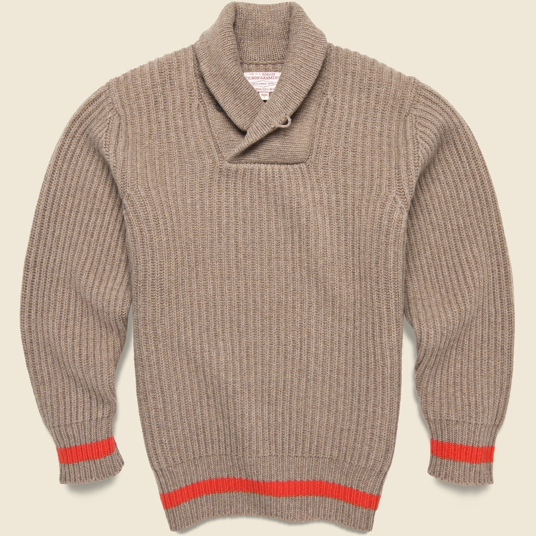 Bristol Shawl Neck Sweater - Oatmeal