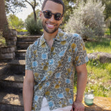 Floral Block Print Shirt - Olive - Kardo - STAG Provisions - Tops - S/S Woven - Floral