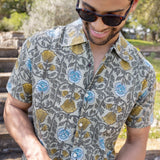 Floral Block Print Shirt - Olive - Kardo - STAG Provisions - Tops - S/S Woven - Floral