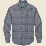 Brushed Cotton Windowpane Shirt - Grey/Blue - Gitman Vintage - STAG Provisions - Tops - L/S Woven - Plaid