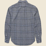 Brushed Cotton Windowpane Shirt - Grey/Blue - Gitman Vintage - STAG Provisions - Tops - L/S Woven - Plaid