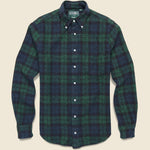 Brushed Cotton Plaid Shirt - Navy - Gitman Vintage - STAG Provisions - Tops - L/S Woven - Plaid