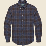 Brushed Cotton Plaid Shirt - Brown - Gitman Vintage - STAG Provisions - Tops - L/S Woven - Plaid