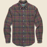 Brushed Cotton Check Shirt - Pink/Orange - Gitman Vintage - STAG Provisions - Tops - L/S Woven - Plaid