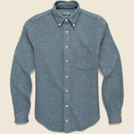 Brushed Cotton Fleck Shirt - Blue - Gitman Vintage - STAG Provisions - Tops - L/S Woven - Solid