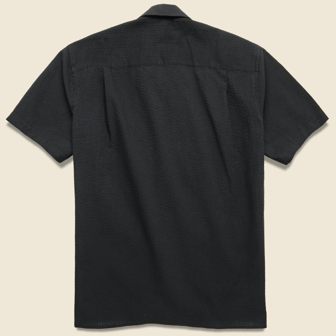 Seersucker Guayabera Shirt - Black - Gitman Vintage - STAG Provisions - Tops - S/S Woven - Seersucker