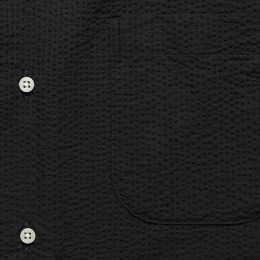 Seersucker Guayabera Shirt - Black - Gitman Vintage - STAG Provisions - Tops - S/S Woven - Seersucker