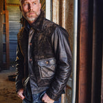 Leather Grizzly Jacket - Black & Brown - RRL - STAG Provisions - Outerwear - Coat / Jacket