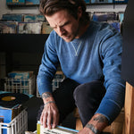 French Terry Sweatshirt - Washed Indigo - RRL - STAG Provisions - Tops - Fleece / Sweatshirt
