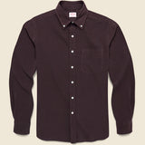 Micro Corduroy Shirt - Burgundy - Hamilton Shirt Co. - STAG Provisions - Tops - L/S Woven - Corduroy