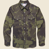 Herringbone Twill Westerm Shirt - Camo - Hamilton Shirt Co. - STAG Provisions - Tops - L/S Woven - Other Pattern