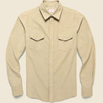 Micro Corduroy Western Shirt - Tan - Hamilton Shirt Co. - STAG Provisions - Tops - L/S Woven - Corduroy