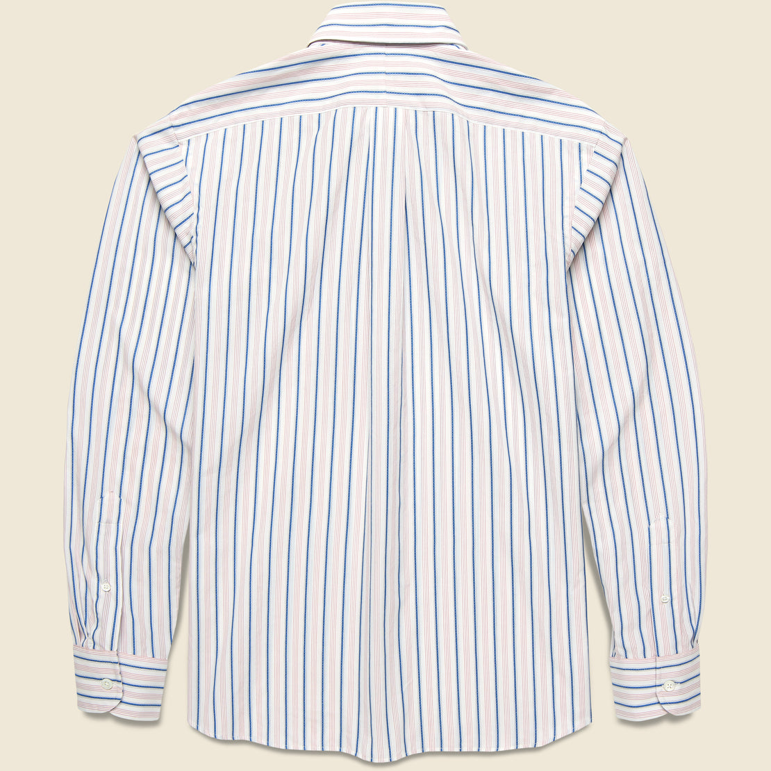 Textured Stripe Shirt - White/Cobalt/Dusty Rose - Hamilton Shirt Co. - STAG Provisions - Tops - L/S Woven - Stripe