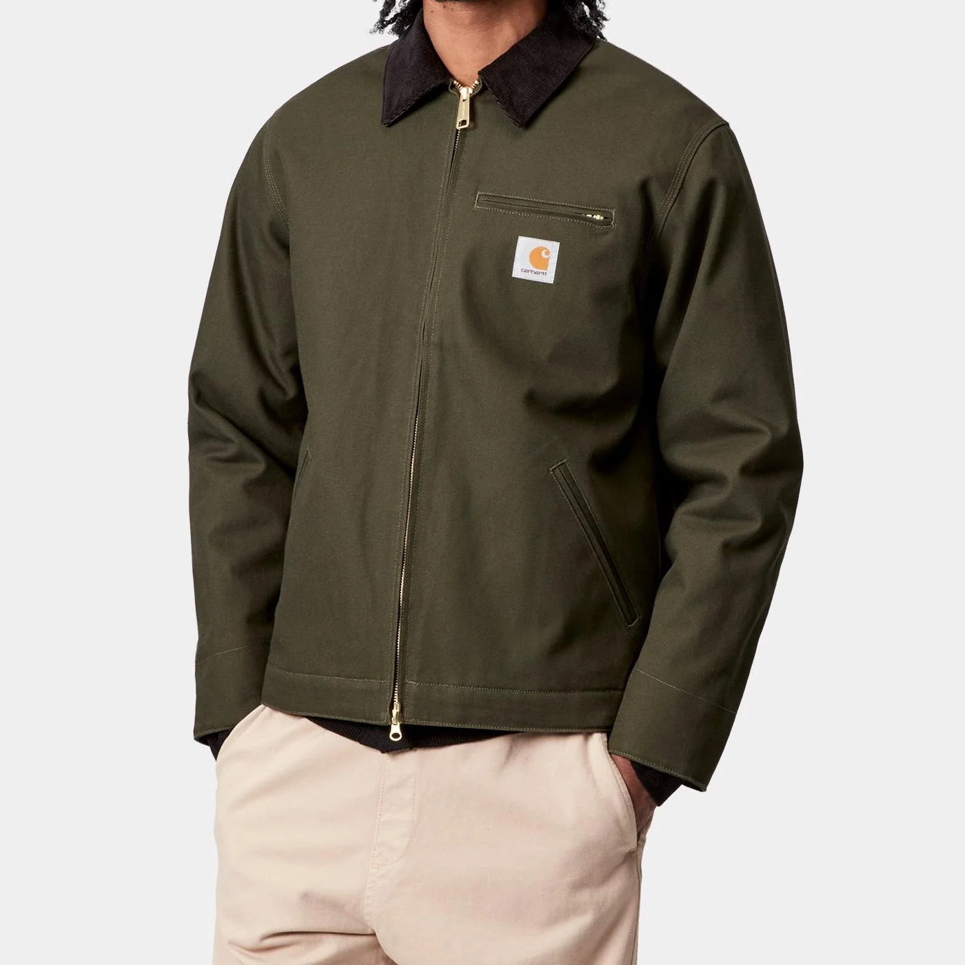 Blanket Lined Detroit Jacket - Olive/Black - Carhartt WIP - STAG Provisions - Outerwear - Coat / Jacket