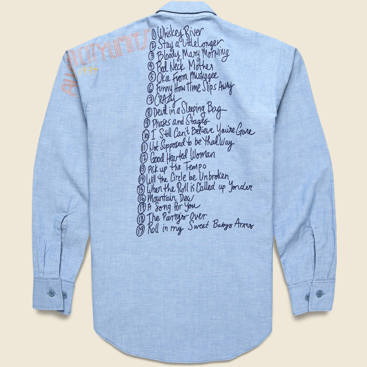 ACL Willie Nelson Setlist Shirt