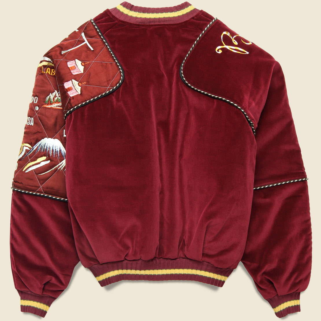 Velveteen SHAM BOMBER JKT (Beautiful TIBET) - Burgundy - Kapital - STAG Provisions - Outerwear - Coat / Jacket