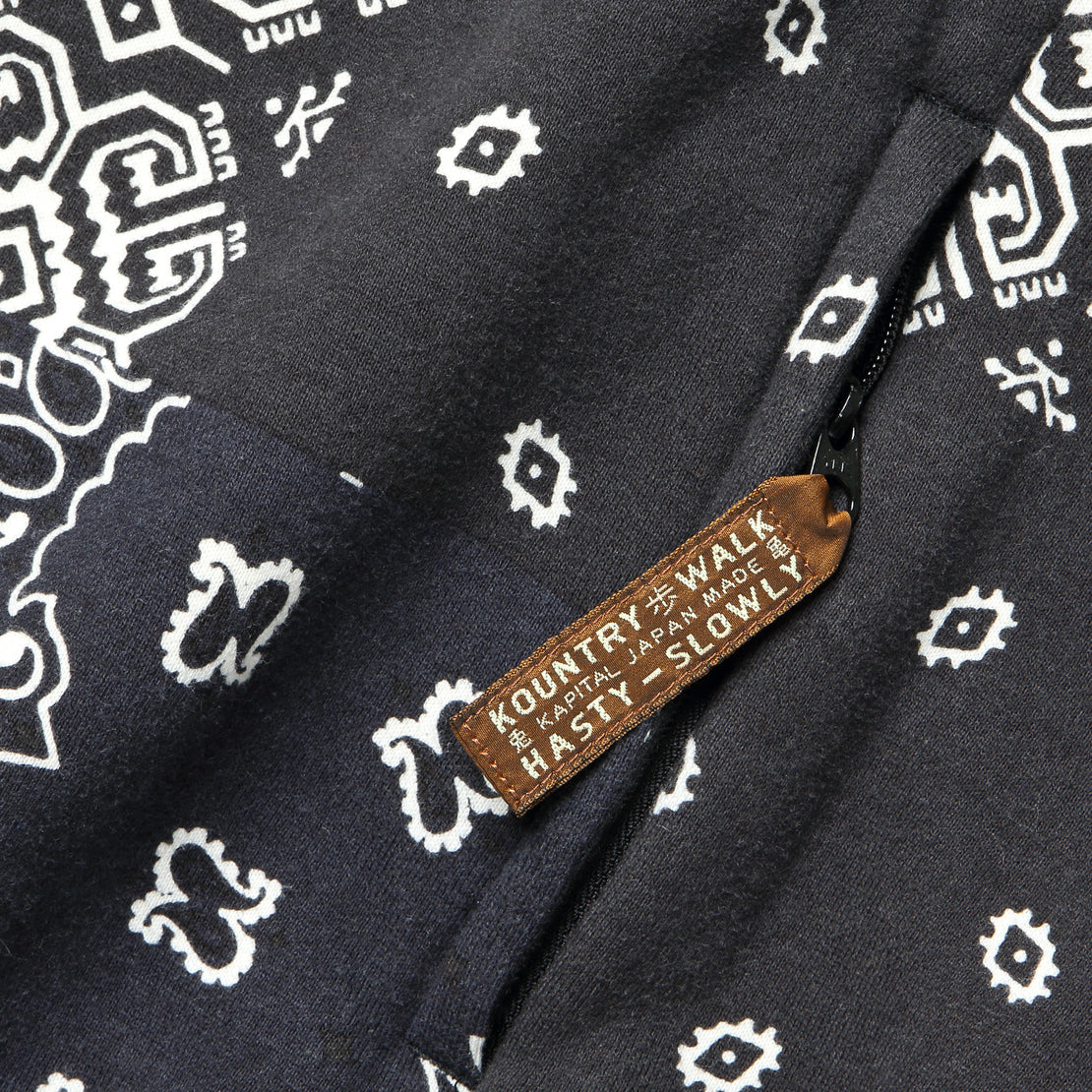30/-SWT Knit Bandanna BIG Vest - Black - Kapital - STAG Provisions - Outerwear - Vest