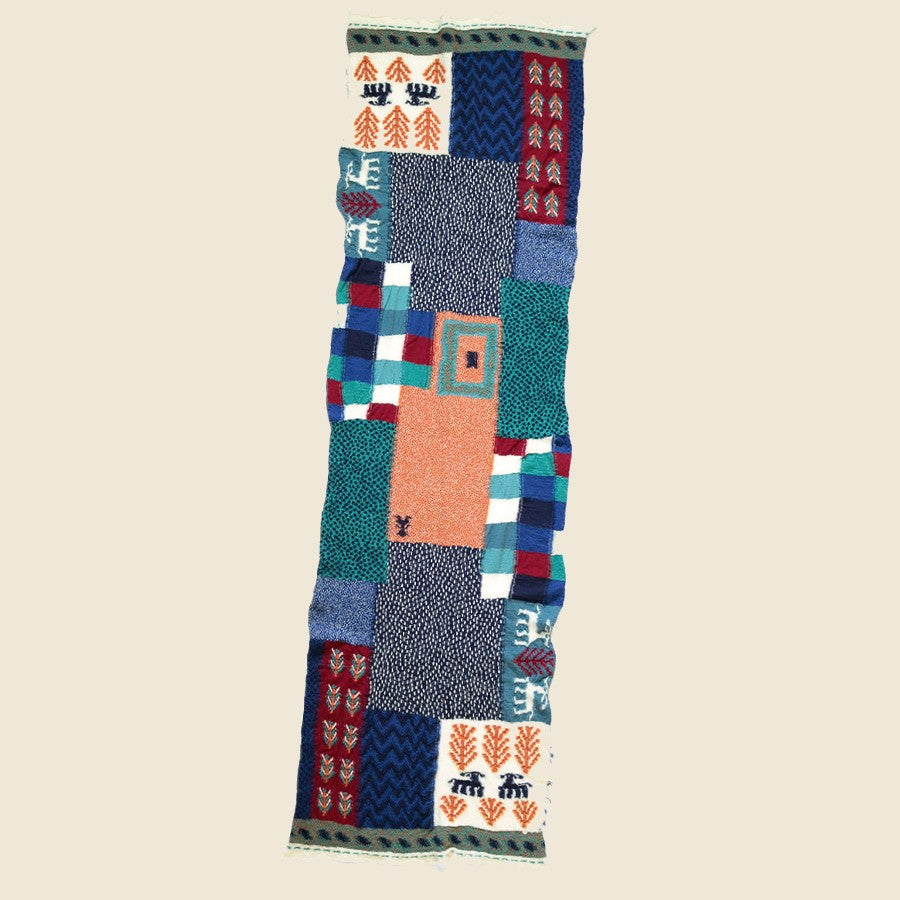 Fulling Wool Scarf VILLAGE GABBEH - Turquoise - Kapital - STAG Provisions - W - Accessories - Scarf