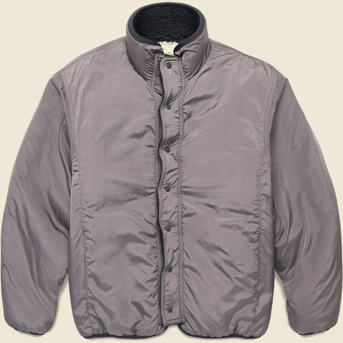Bone Boa Fleece Blouson - Black