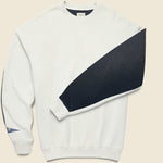 2 Tones Remake Big Sweatshirt - Ecru/Black - Kapital - STAG Provisions - Tops - Fleece / Sweatshirt