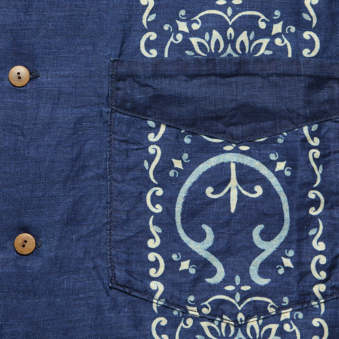 Havananaja Linen Cuba Shirt - Indigo - Kapital - STAG Provisions - Tops - S/S Woven - Other Pattern