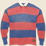 Knit Rugby Polo - Red - Kapital - STAG Provisions - Tops - L/S Knit