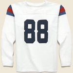 Elbow Rip Football Tee - White - Kapital - STAG Provisions - Tops - L/S Knit
