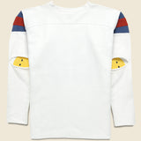Elbow Rip Football Tee - White - Kapital - STAG Provisions - Tops - L/S Knit
