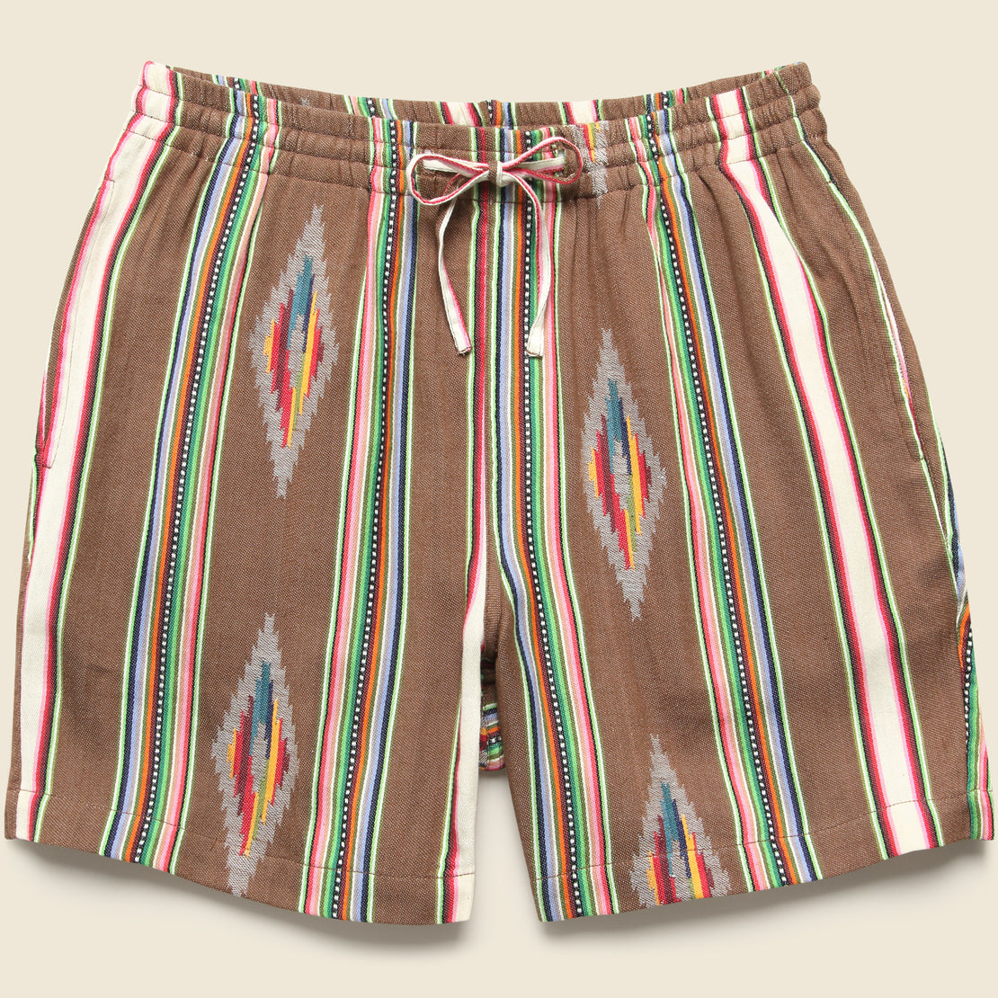 Kardo Handwoven Blanket Stripe Shorts - Nutshell