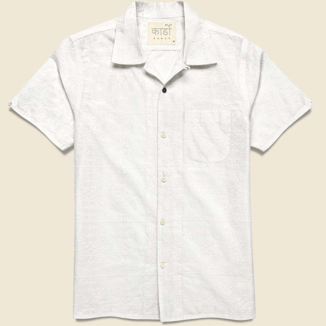 Kardo Schiffli Embroidered Shirt - White