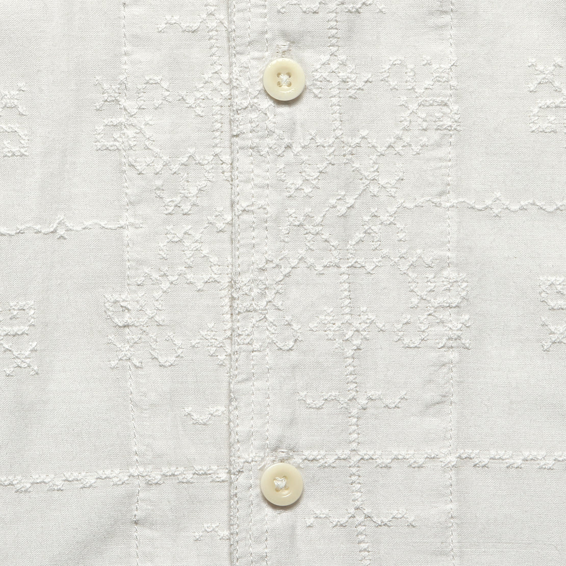 Schiffli Embroidered Shirt - White - Kardo - STAG Provisions - Tops - S/S Woven - Solid
