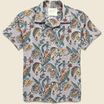 Floral Block Print Shirt - Lavender - Kardo - STAG Provisions - Tops - S/S Woven - Floral