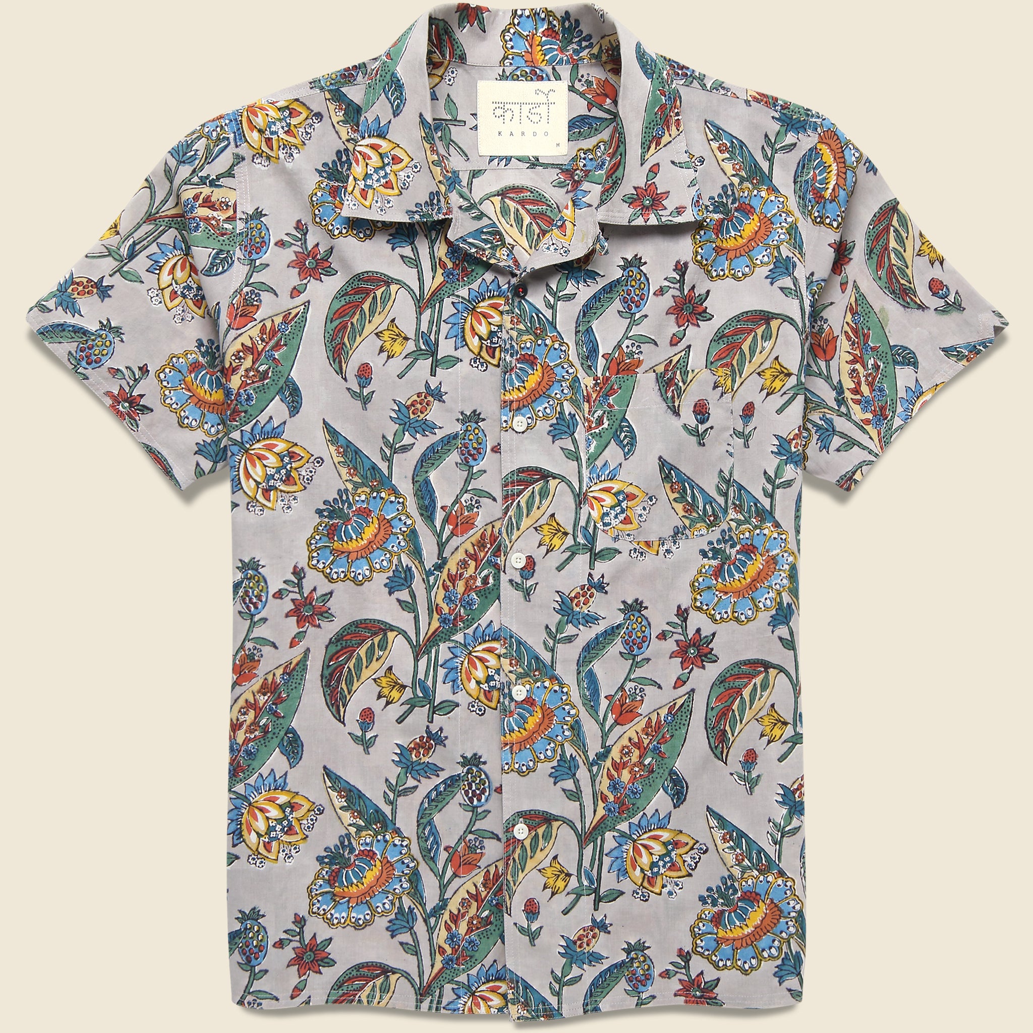 Floral Block Print Shirt - Lavender - Kardo - STAG Provisions - Tops - S/S Woven - Floral