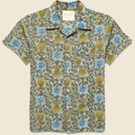 Floral Block Print Shirt - Olive - Kardo - STAG Provisions - Tops - S/S Woven - Floral