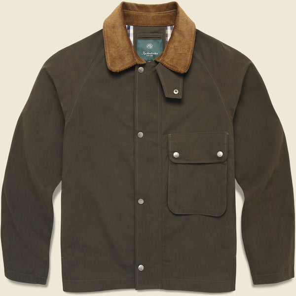 Bay Waxed Nylon Jacket - Olive