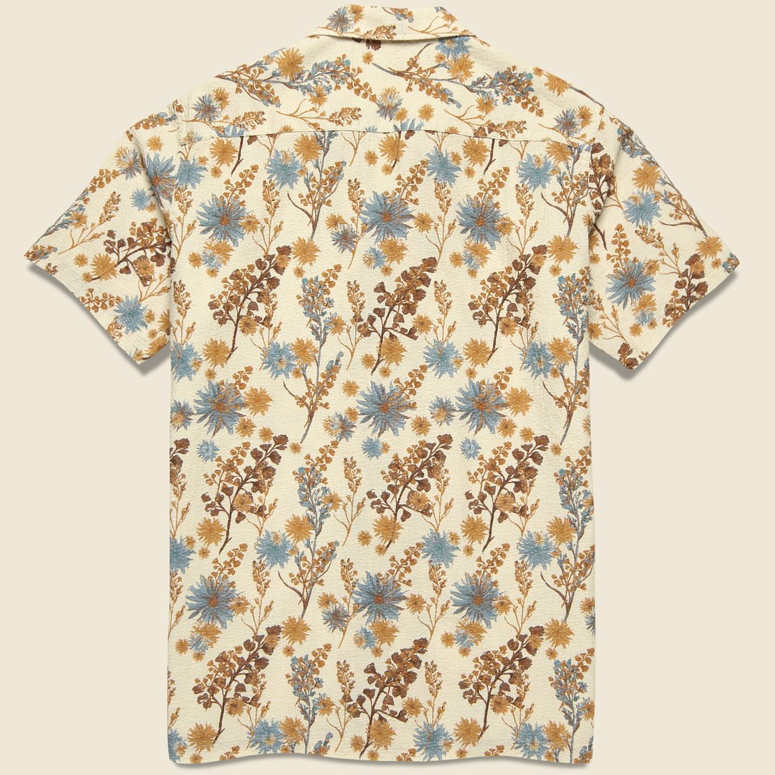 Crammond Shirt - Ecru Thistle Print - Kestin - STAG Provisions - Tops - S/S Woven - Seersucker