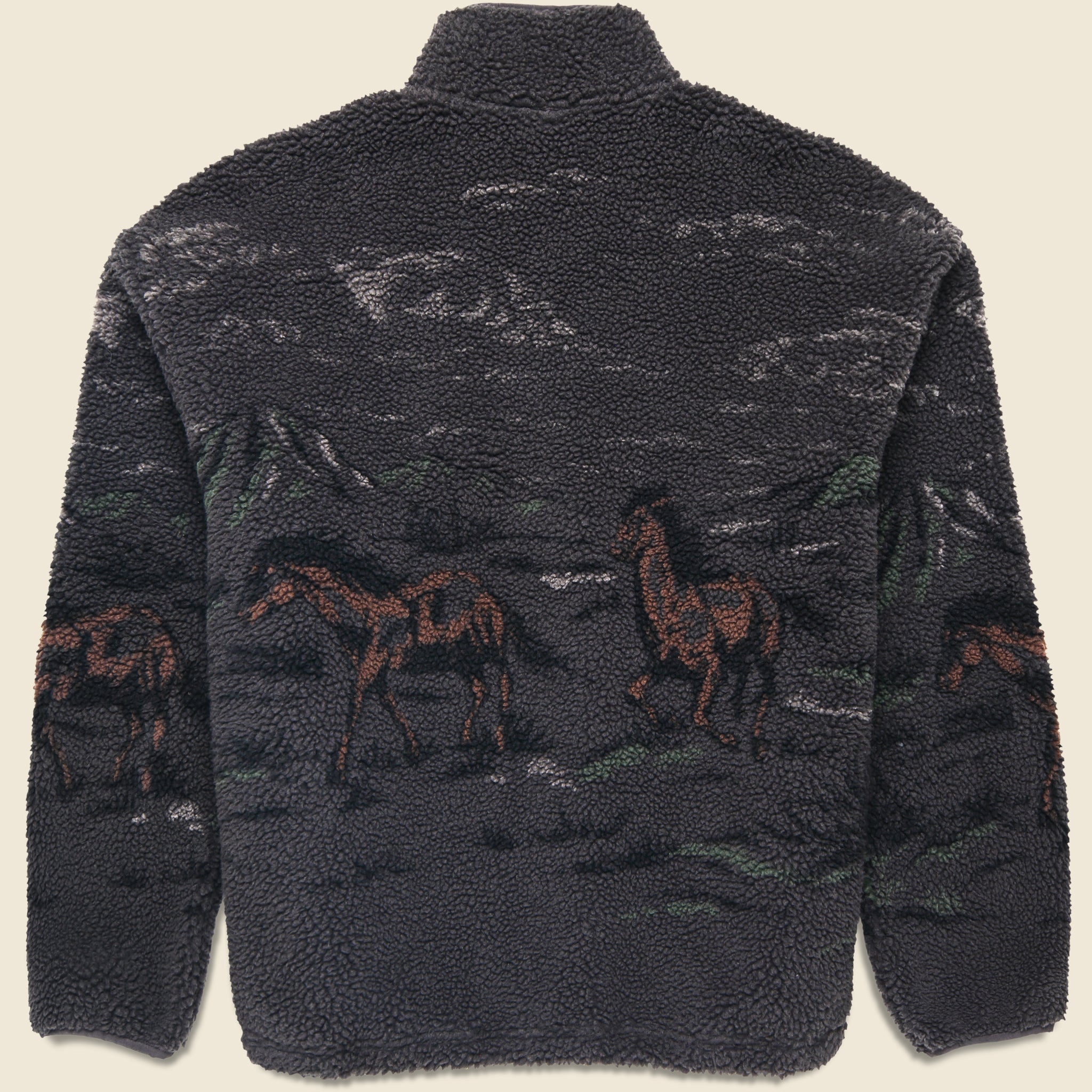 Idyllwild Sherpa Popover - Running Horses Landscape