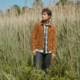 Suede Unlined Trucker Jacket - Saddle - Schott - STAG Provisions - Outerwear - Coat / Jacket