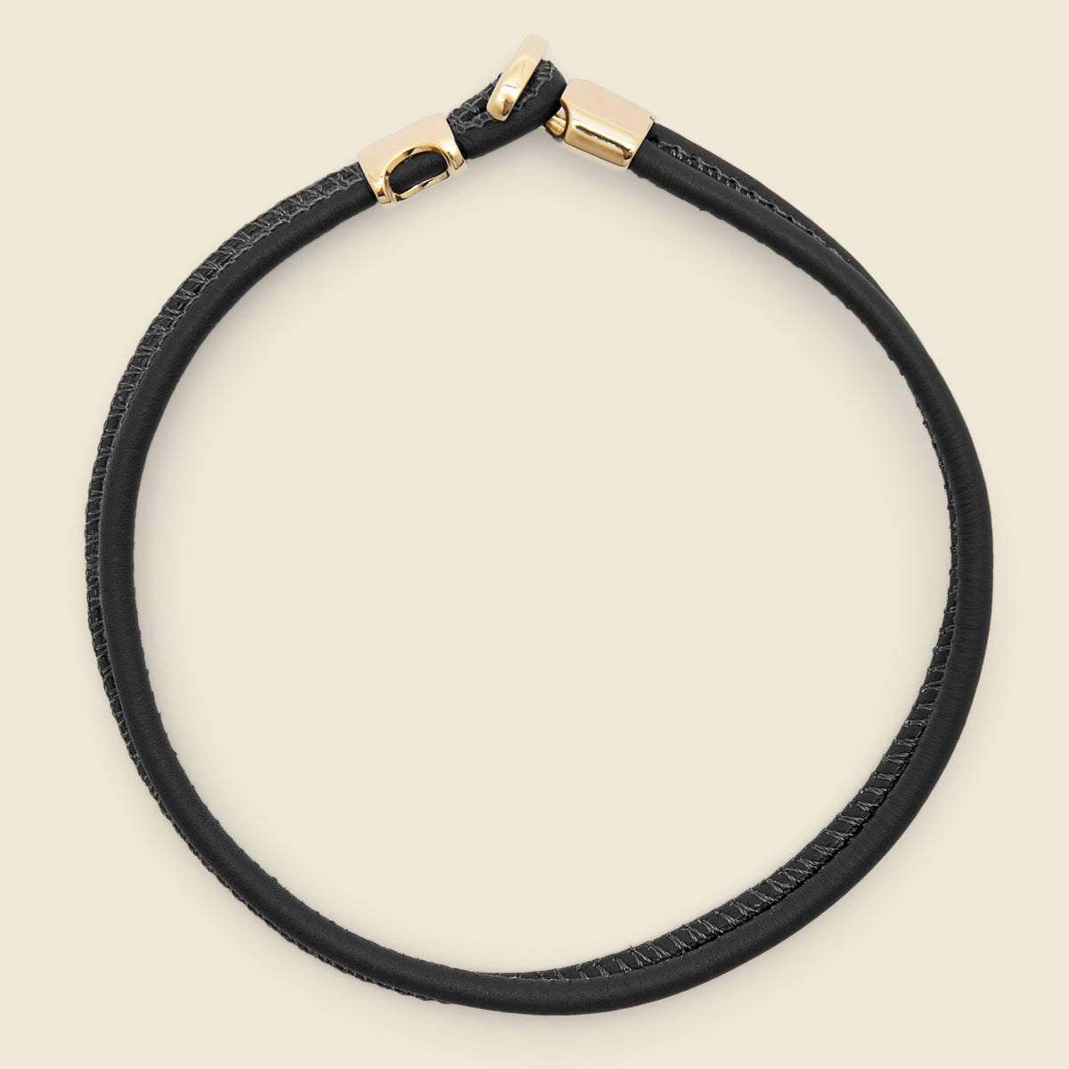Galo black leather bracelet
