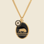 Oxen Pendant Necklace - Gold Vermeil/Black Enamel - Miansai - STAG Provisions - Accessories - Necklaces