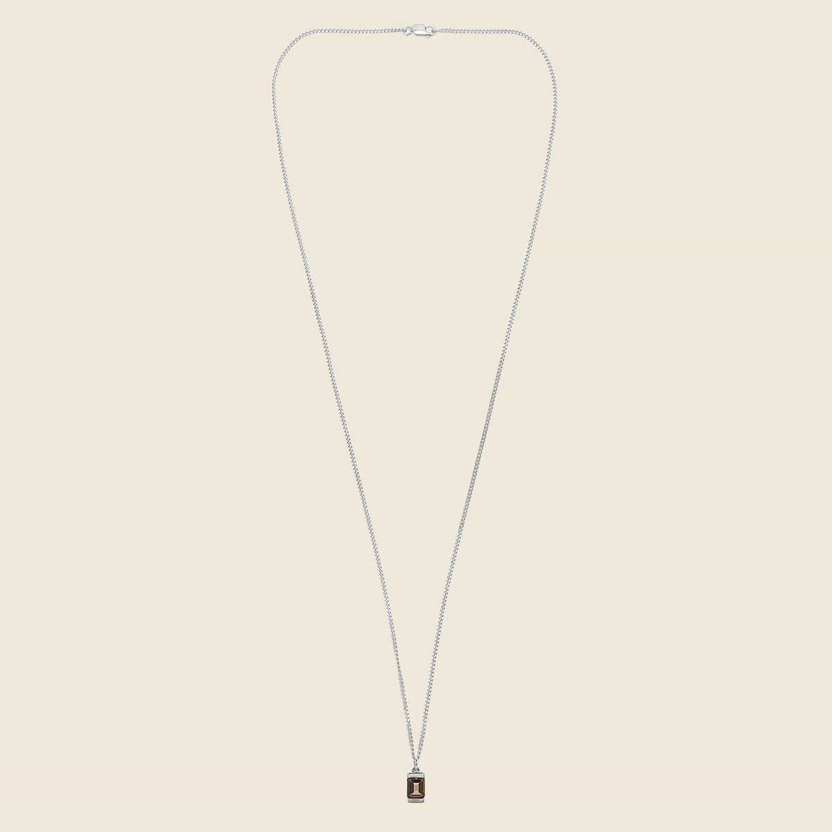 【Miansai】Valor Gray Topaz Necklace,Sterling Silver Valor Pendant - Sterling Silver/Gray Topaz