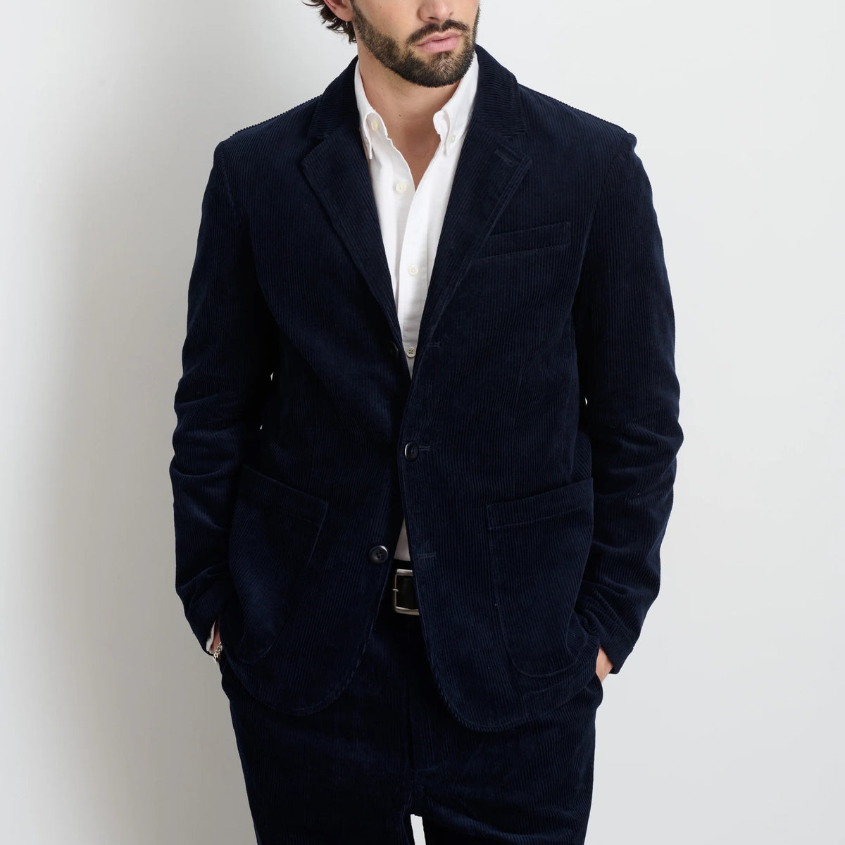 Corduroy Blazer - Navy