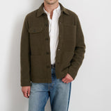 Boiled Wool Work Jacket - Heather Olive - Alex Mill - STAG Provisions - Outerwear - Coat / Jacket