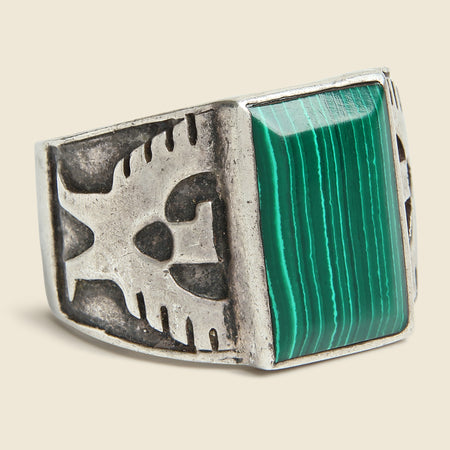 Malachite Thunderbird Ring