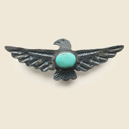 Large Turquoise Thunderbird Pin