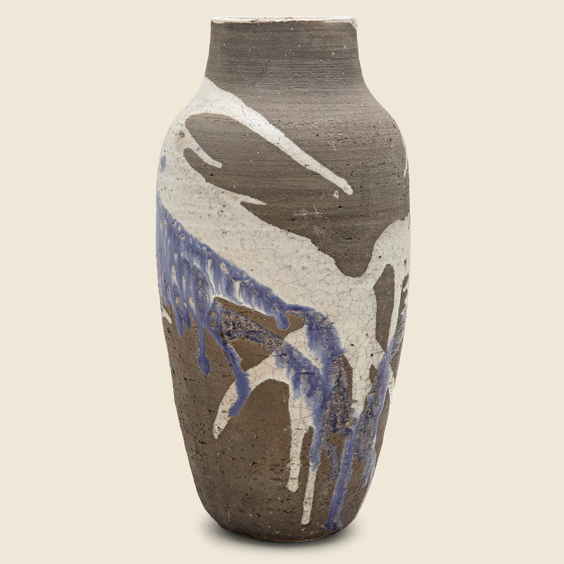 Vintage Large Hand-Glazed Studio Pottery Vase