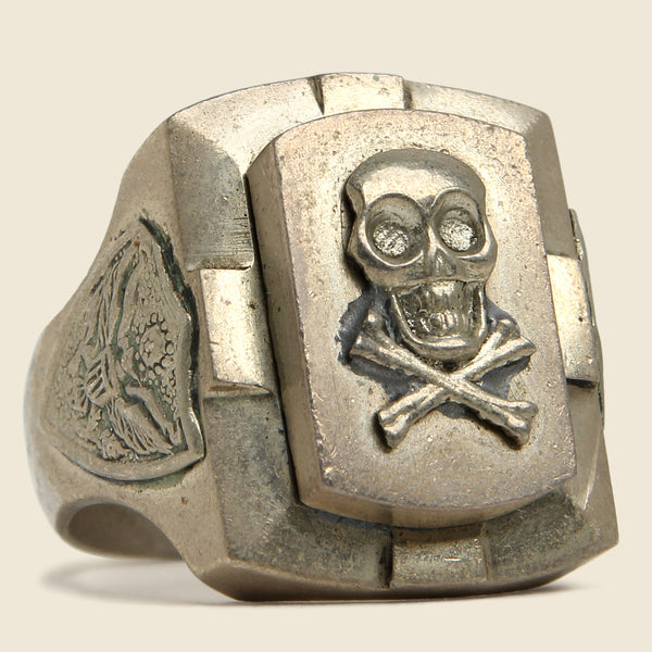 Vintage Mexican Biker Souvenir Skull Ring