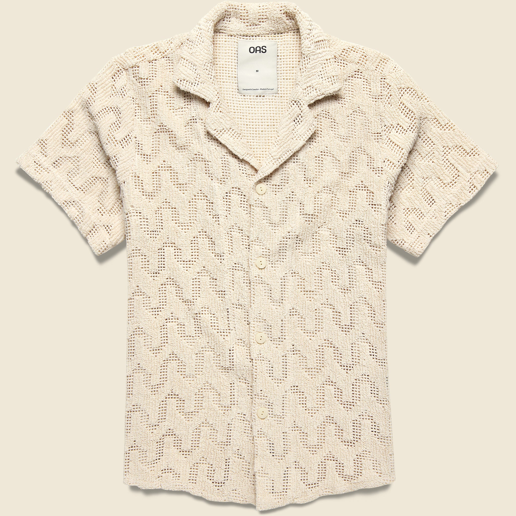 Atlas Crochet Terry Shirt - Cream