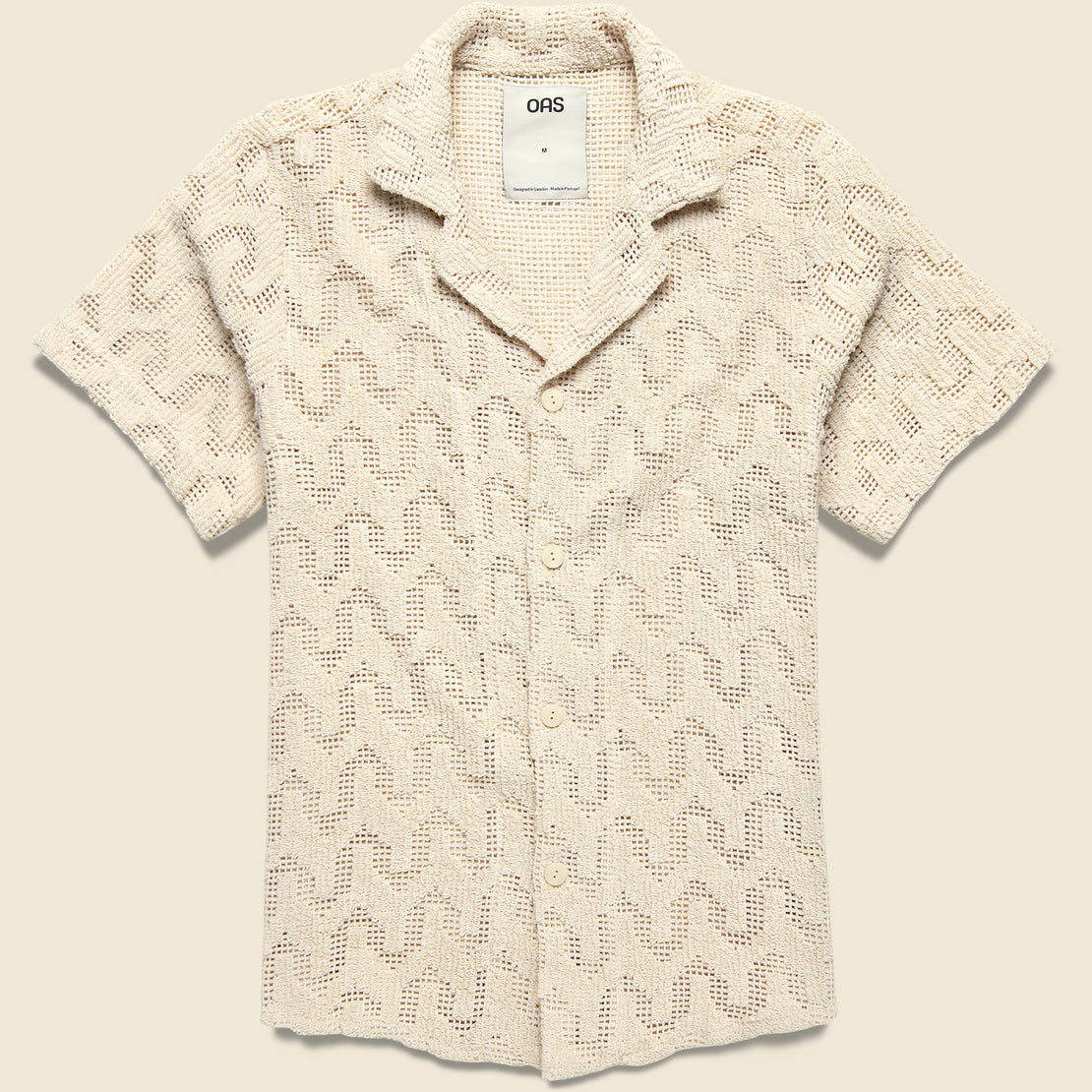 OAS Atlas Crochet Terry Shirt - Cream