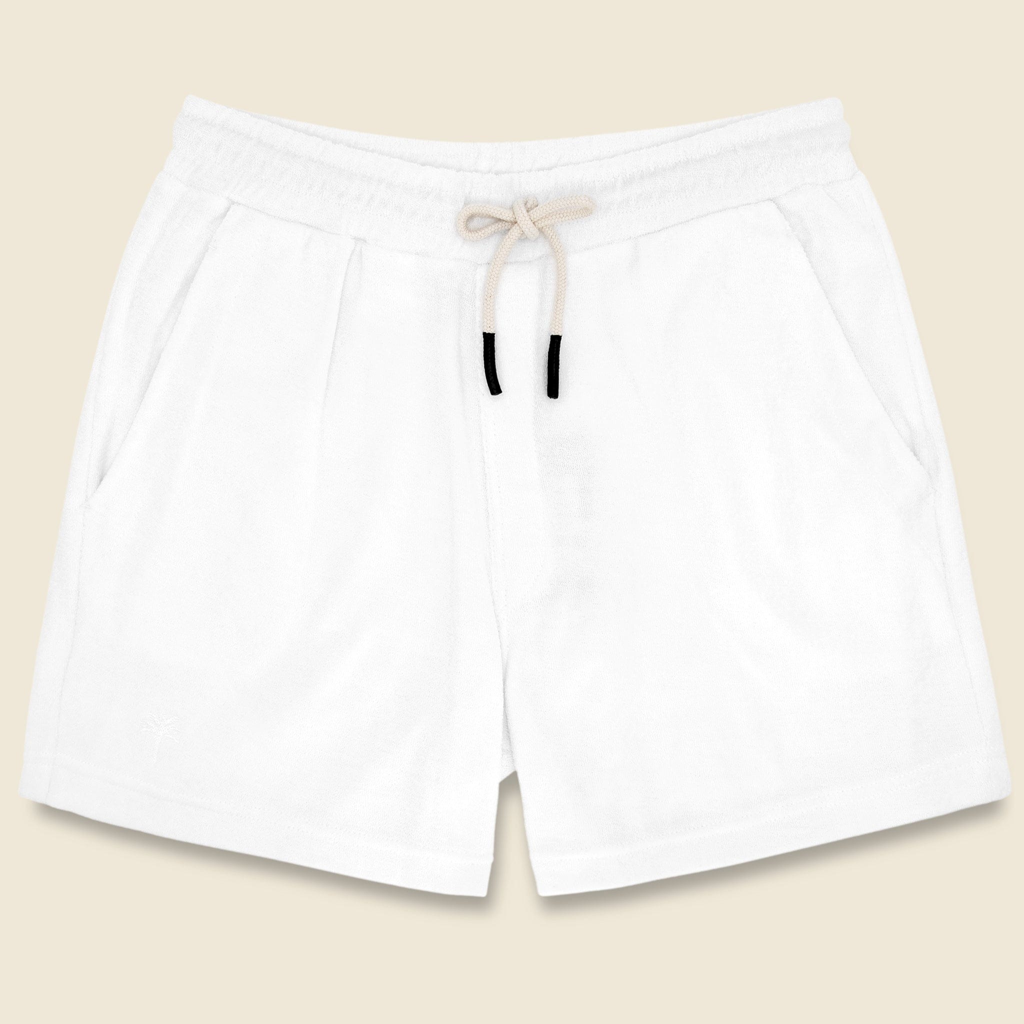 Solid Terry Shorts White - Main Image